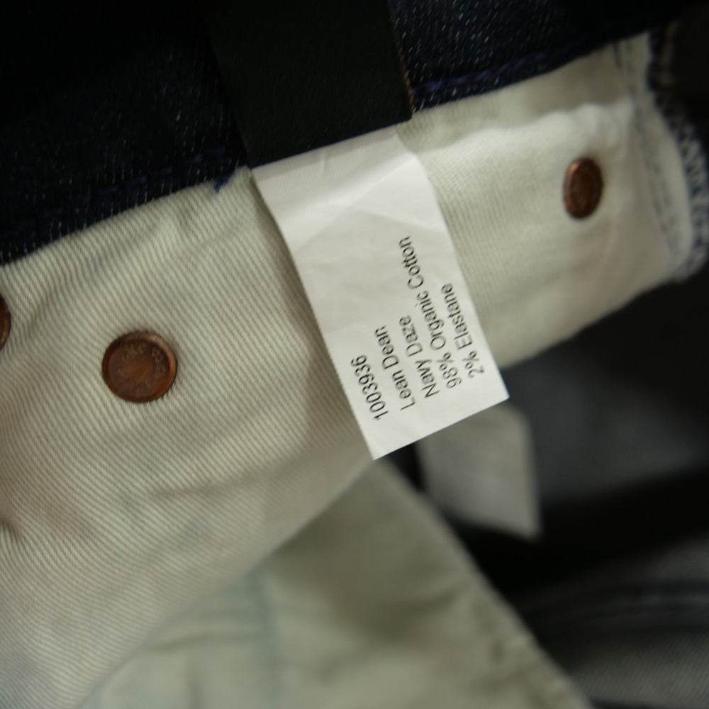 Nudie Jeans Mens 28 Blue Lean Dean Slim Straight Leg Mid Rise Organic - Picture 6 of 12